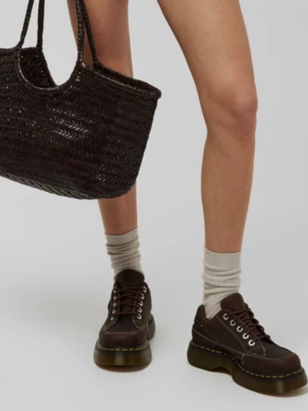 Grizzly Dark Brown~ Dr. Martens BUZZ 5-Eye Leather Shoes MSRP$210 CUTE &CHIC - Picture 9 of 16